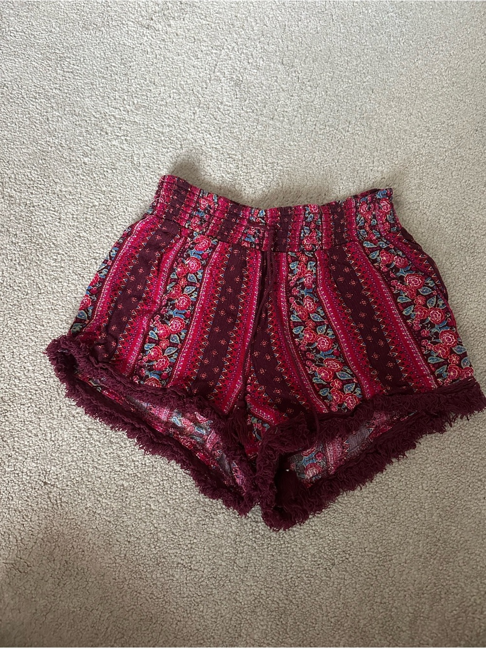 vanilla star flowy floral boho shorts